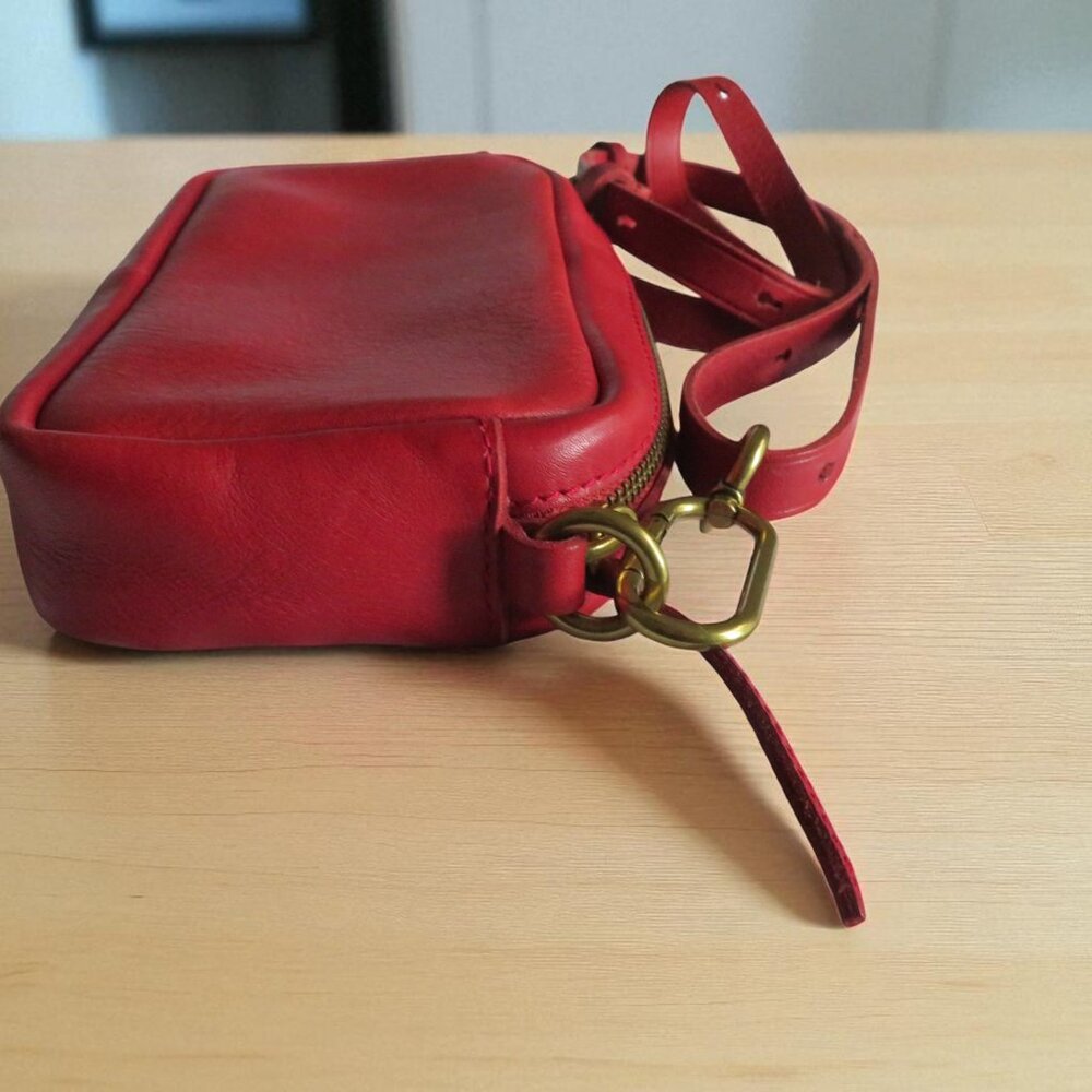 J.Crew - Leather Mini Crossbody Bag (Red) - EUC - Picture 11 of 16